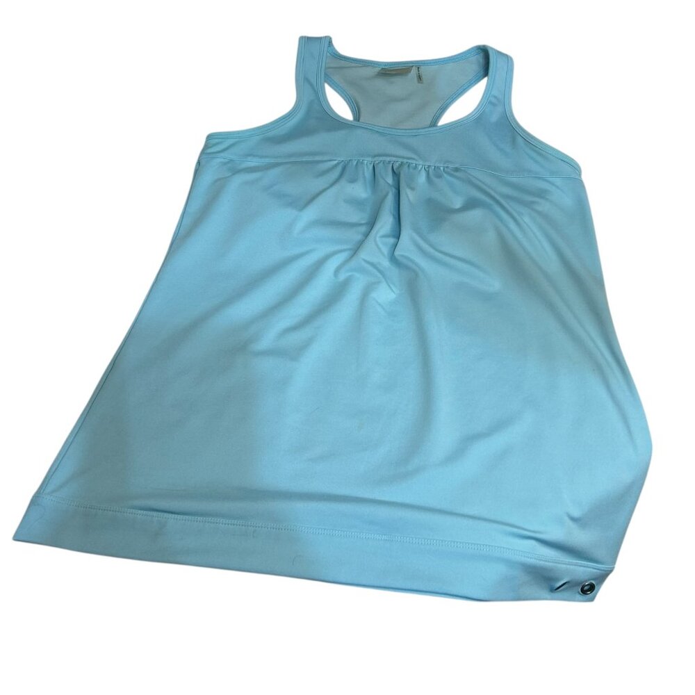 Athleta Blue Racerback tank with built in bra size small